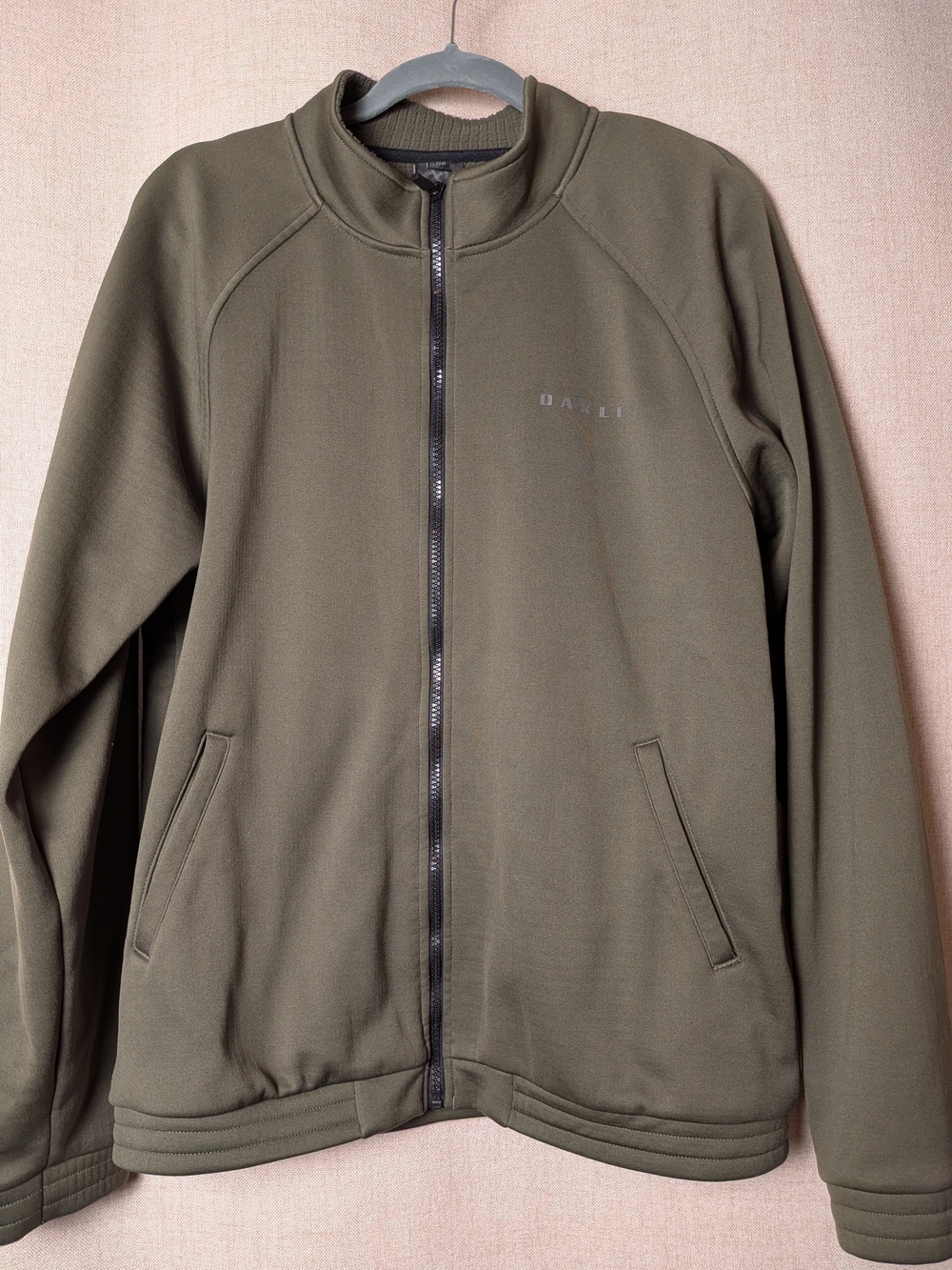 Oakley Olive Green Full Zip Fleece Lined Jacket Men's Medium